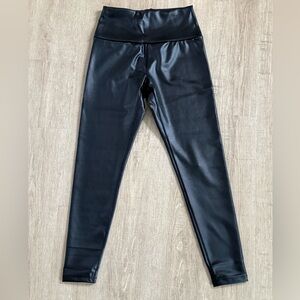 Faux Leather High-Waisted Skinny Pants – Size Small – Black